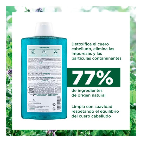 Klorane Champú a la Menta BIO 400ml