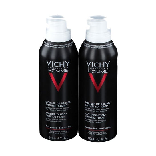 Vichy Homme Shaving Foam Anti Irritation Shaving Foam Lot 2 X 200Ml