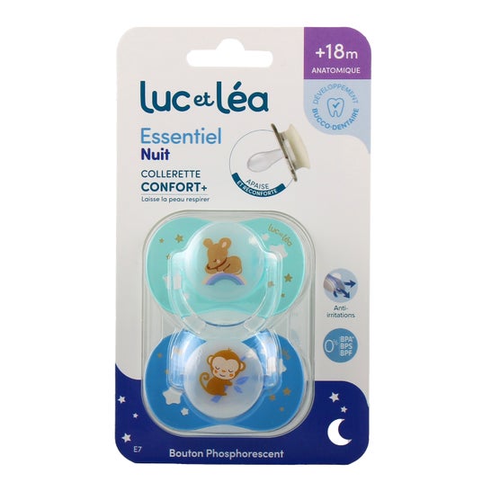 Luc Et Léa Essentiel Night Confort+ Chupete +18M E7 2 uds