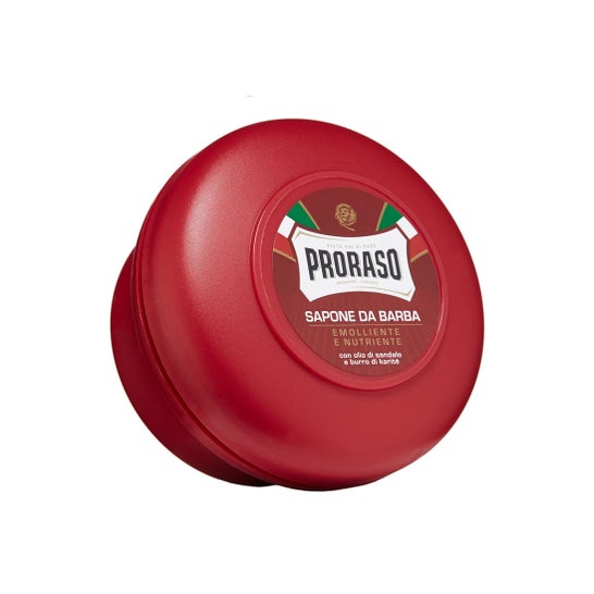 Proraso sapone da barba rosso in una ciotola 150ml