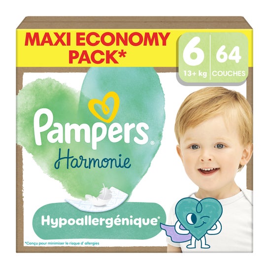 Pampers Harmonie Hypoallergene Windeln Größe 6 13+ kg 64 Stk.