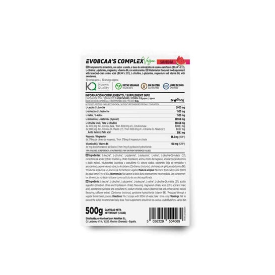 HSN EvoBCAA's Complex en Polvo Sandía 500 g