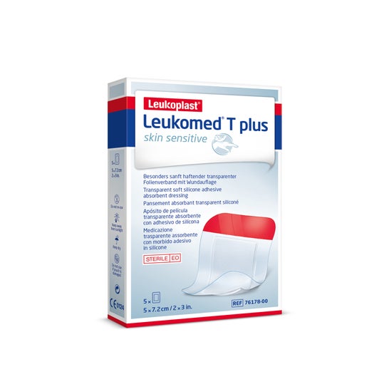 Leukomed T Plus Skin Sensitive 5x7,2cm 5 stuks