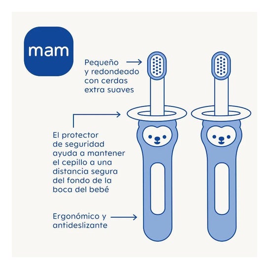 Mam Baby Brush Spædbarn Tandbørste +6M 2 stk Mam Baby Brush Spædbarn Tandbørste +6M 2 stk