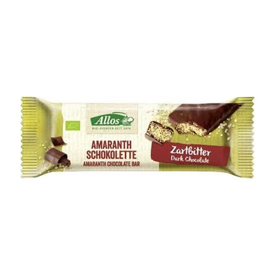 Allos Zwarte Chocolade Amarant reep 25g