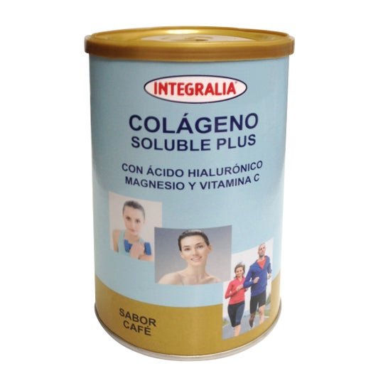 Integralia Collagen Soluble Plus hialurónico Magnesium sabor café 360g