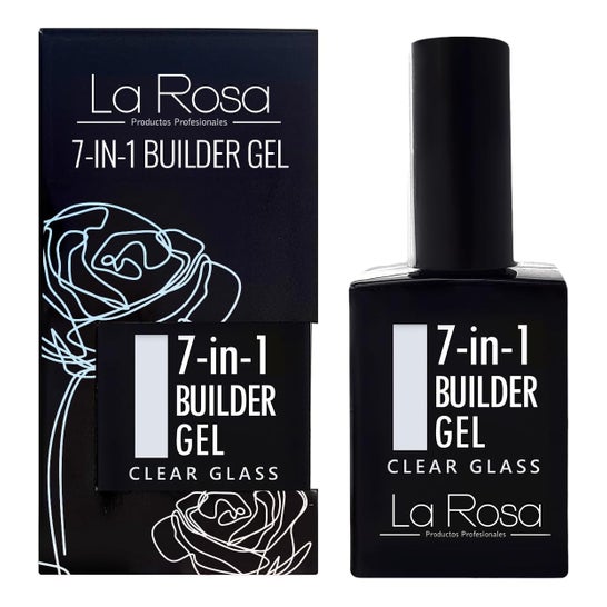 La Rosa Builder Gel 7 In 1 Clear Glass 15 ml