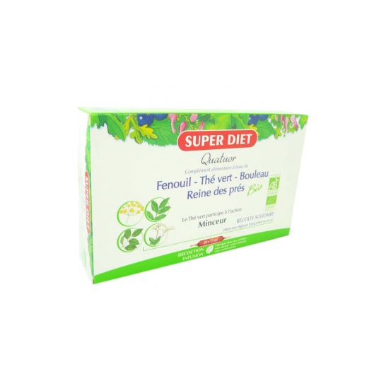 Super Diet Quartet Th? Organic Slimming Green 20 phials of 15ml