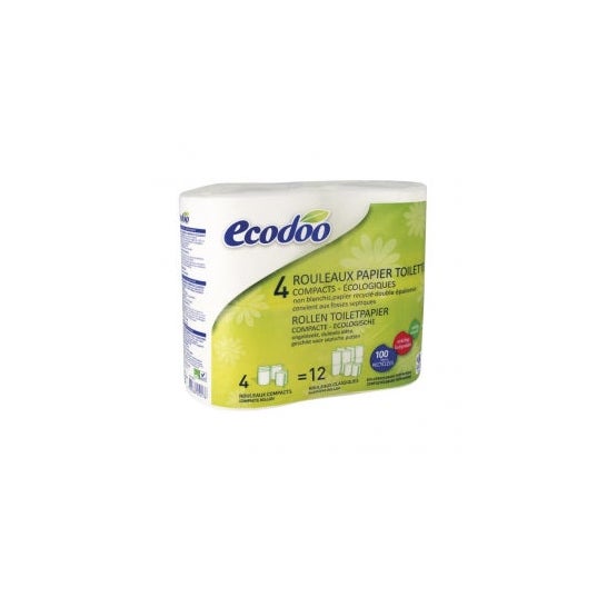 Ecodoo Papel Higienico 100% Fibra Reciclada 4 uds