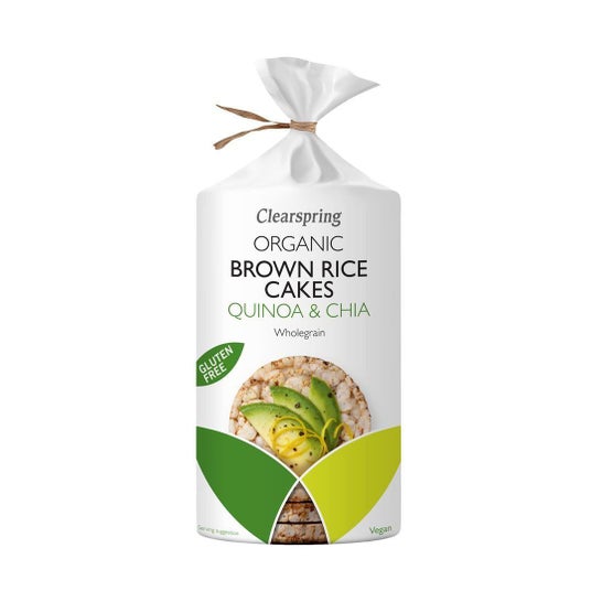 Clearspring Torta Riso Integrale Grano Quinoa Chia Bio Vegan 120g