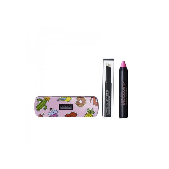 Camaleon Paars Metallic Lippenstift Kit + Fixeermiddel