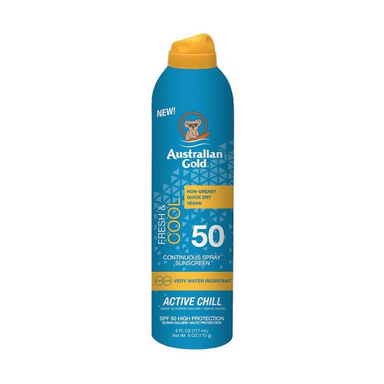 Australian Gold Fresh&Cool SPF50 Actieve verkoelende spray 177