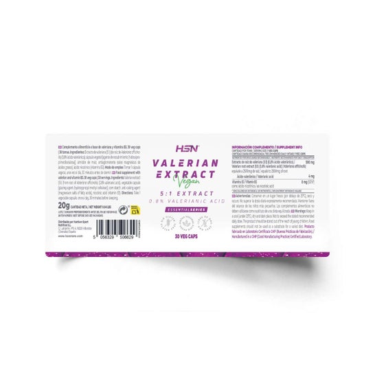 HSN Extracto de Valeriana 5:1 500mg 30vcaps