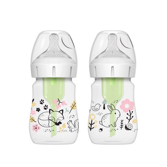 Dr. Brown'S Pack Options+ Biberón Boca Ancha Bosque Pp 2uds