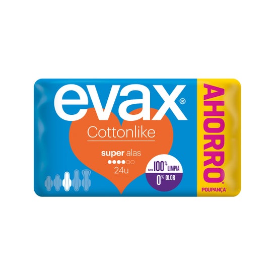EVAX Compresa Cottonlike con Alas 24Uds 