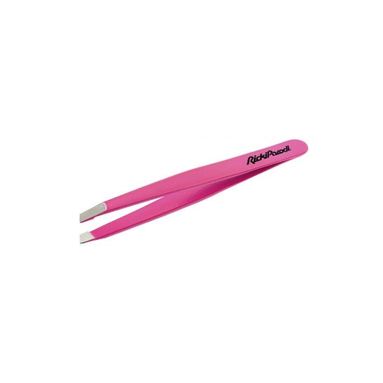 RickiParodi Pinça Oblíqua Inox Rosa 9cm