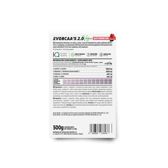 HSN EvoBCAA's 2.0 BCAA's 12:1:1 + Glutamina Sandía 500g