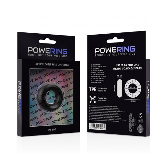 Powering Penis Ring Super Flexible Penis 5cm Black 1pc