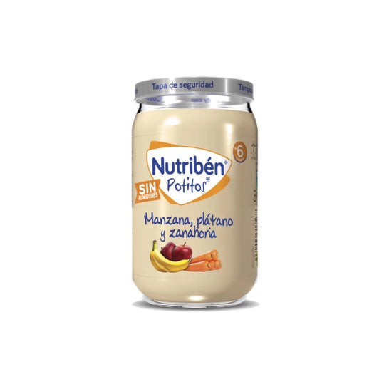 Nutribén Potitos manzana, plátano y zanahoria 1 potito 235g