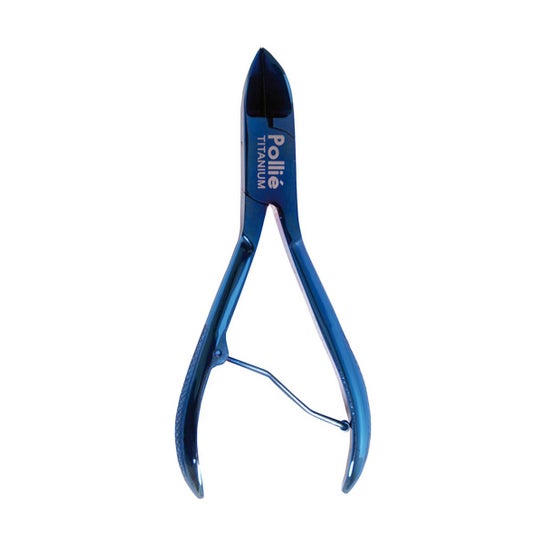 Pollié Nail Clipper Pedicure Closing Blue Titanium 14cm 1pc