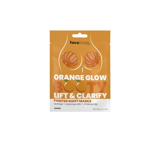 FaceFacts Orange Glow Booty Lift & Clarify Masks 25ml