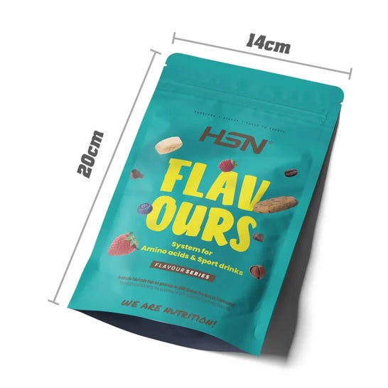 HSN Saborizante en Polvo para Aminoácidos y Bebidas Deportivas Frambuesa Azul 200g