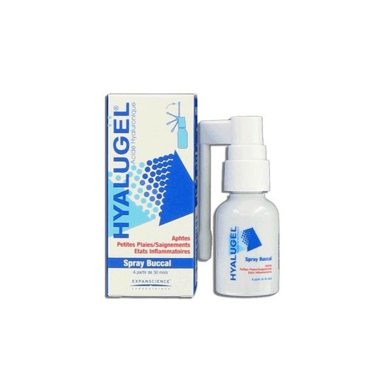 Hyalugel oral mouth ulcers spray small wounds 20 ml