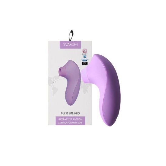 Svakom Pulse Lite Neo Interactive Suction Stimulator App Purple 1ud