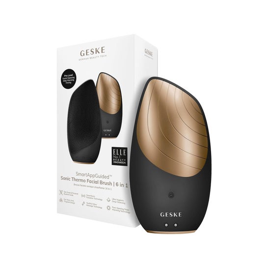 Geske Sonic Thermo Facial Brush 6 In 1 Black Gold 1ud