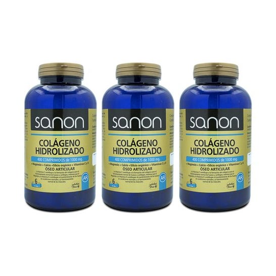 Sanon Pack Colágeno Hidrolizado 1000mg 3x400comp