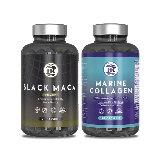 HN Pack Black Maca Premium 120 caps + Colageno Marino 120 caps