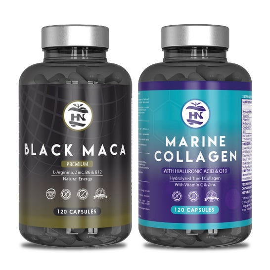 HN Pack Black Maca Premium 120 caps + Colageno Marino 120 caps