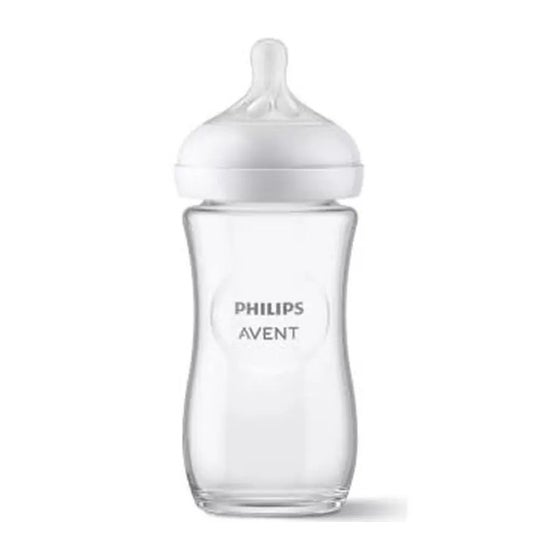 Philips Avent Natural Response Pure Glass Biberón 240ml Philips Avent Natural Response Pure Glass Biberón 240ml