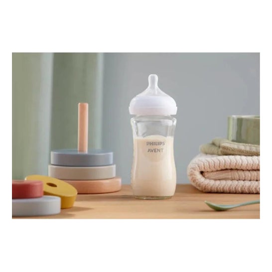 Philips Avent Natural Response Pure Glass Biberón 240ml Philips Avent Natural Response Pure Glass Biberón 240ml