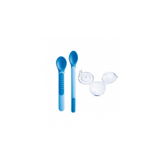 Mam Heat Sensitive Spoon & Cover with heat sensitive tips 3 uts