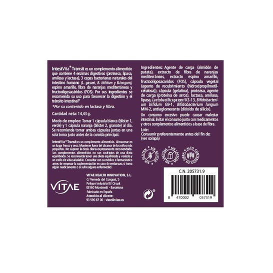 Vitae IntestVita Transit 30caps Vitae IntestVita Transit 30caps