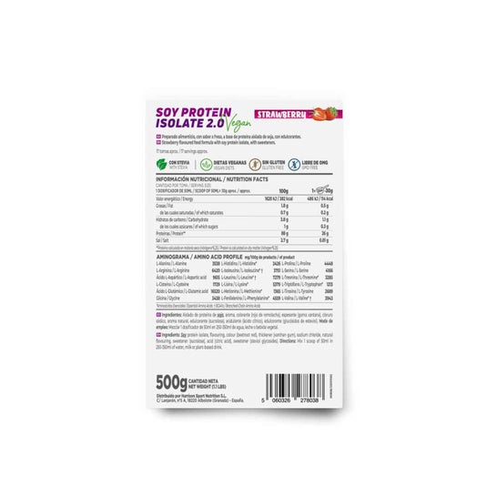 HSN Proteína de Soja Aislada 2.0's Fresa 500g