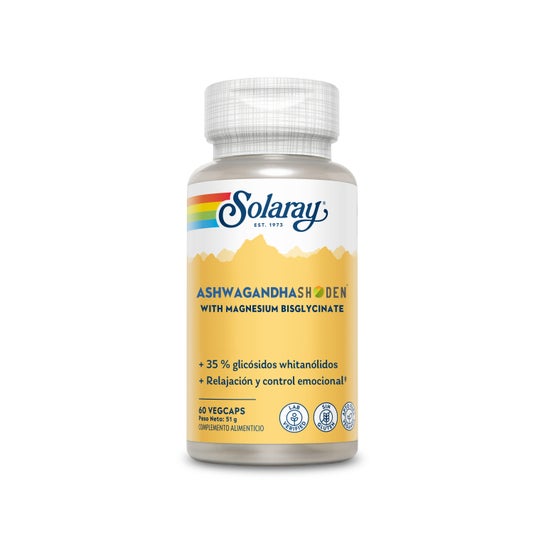 Solaray Ashwagandha Shoden & Magnesium Bisglycinate 60 vcaps