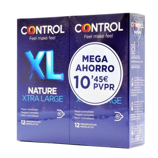 Control XL Nature Xtra Large Preservativos 2x12uds