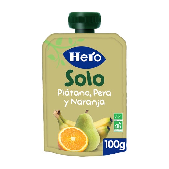 Hero Baby Solo Platano Pera Y Naranja 100g