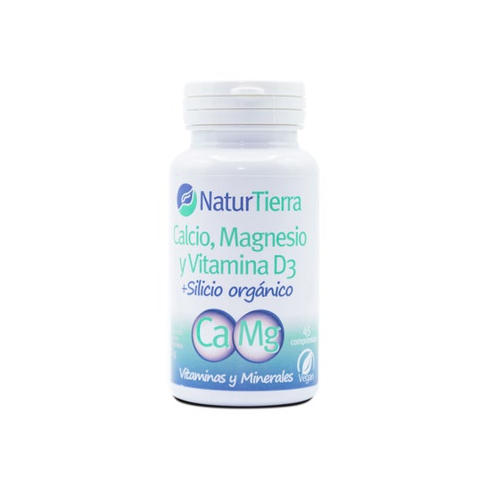 Naturtierra Calcio+Magnesio+Vitamina D3+Silicio organico 45 Compresse
