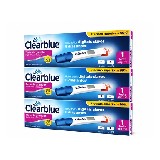 Clearblue Pack Prueba de embarazo Ultratemprana Digital 3 Pruebas