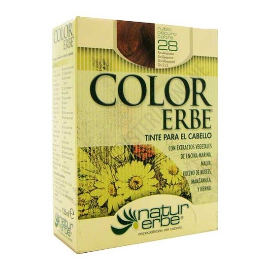Color Erbe Tinte Vegetal Sin Amoniaco 28 Rubio Oscuro Cobre 135ml