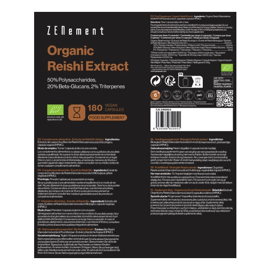Zenement Extracto Reishi Ecológico 180 caps