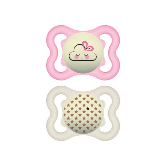 MAM Succette Supreme Nuit 2-6+ Meses Silicone 2 uds