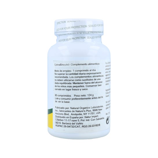 NaturesPlus Colina & Inositol 500 mg 60 comp