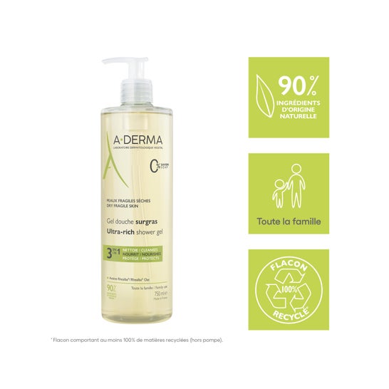 A-DERMA shower gel sobregraso 750ml