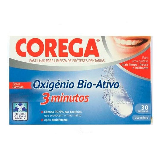 Corega® Oxígeno Bio-Activo 30 tabletas efervescentes