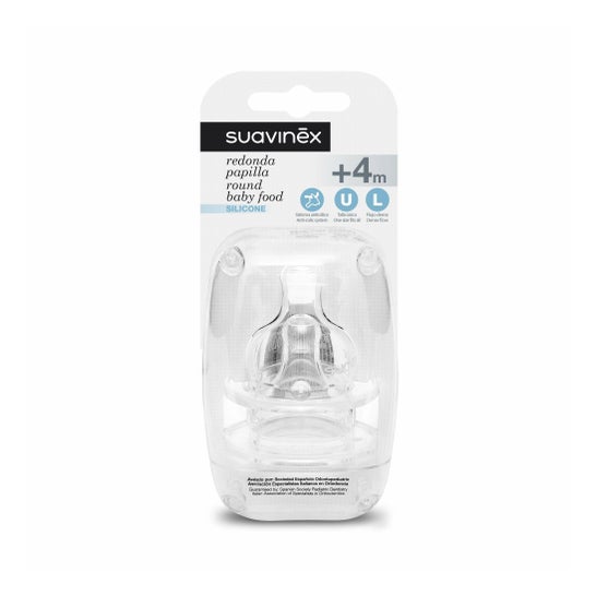Suavinex® silikonowy smoczek usta szerokie usta L + 4m 2uds