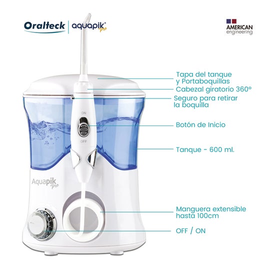 Aquapik Pro Irrigador Dental Profesional Blanco